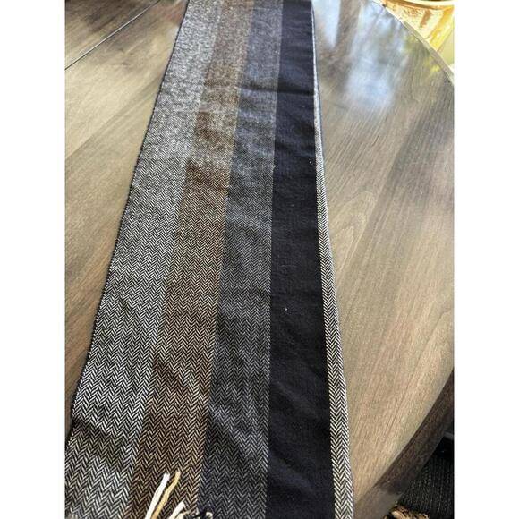 Vtg Woolmark-certified 100% Pure New wool Scarf, France, Herringbone Weave - Picture 3 of 6